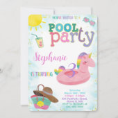 Cool Pool verjaardagsuitnodiging Kaart (Voorkant)
