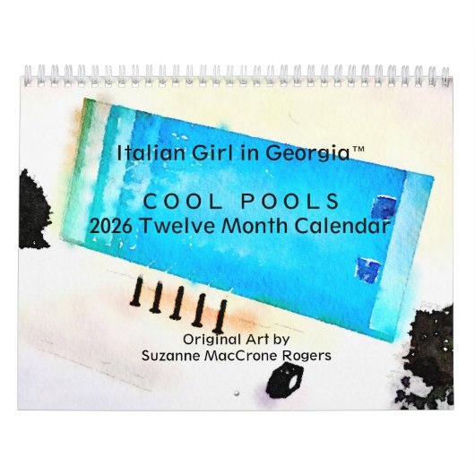 Cool Pools - 2026 Twaalf Maanden Kunstkalender Kalender (Hoes)
