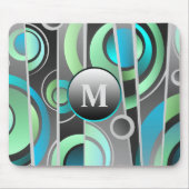 Cool Pop Art Abstract Geometrisch met monogram Muismat (Voorkant)