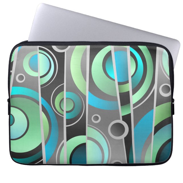 Cool Pop Art Abstract geometrisch patroon Laptop Sleeve (Voorkant)