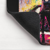 Cool Pop Art anime vrouw raceauto bestuurder bewer Muismat (Hoek)