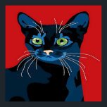 Cool pop art cat home kantoor poster<br><div class="desc">ontwerp ywww.etsy.com/Shop/Mitkozh</div>