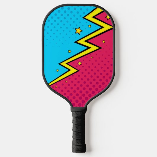 Cool Pop Art Lightning Pickleball Paddle (Voorkant)