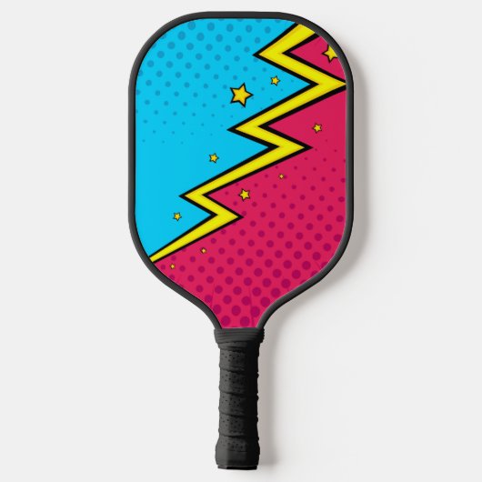 Cool Pop Art Lightning Pickleball Paddle (Achterkant)