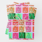 Cool Pop Art Snowmobile Inpakpapier Vel (In situ)