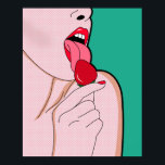 Cool Pop Art Woman Poster<br><div class="desc">Cool Pop Art Woman retro design by mark ashkenazi</div>