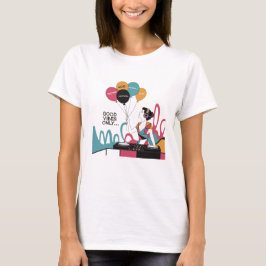 Cool Pop Kunst van een dj meisje T-shirt