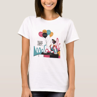 Cool Pop Kunst van een dj meisje T-shirt