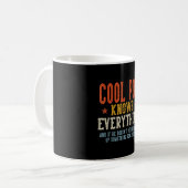 Cool pop weet alles vaderdag retro koffiemok (Voorkant links)