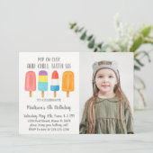 Cool Popsicle verjaardagsuitnodiging Kaart (Staand voorkant)