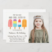 Cool Popsicle verjaardagsuitnodiging Kaart (Voorkant / Achterkant)