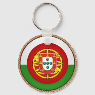 Cool Portugal Vlag Zegel Sleutelhanger