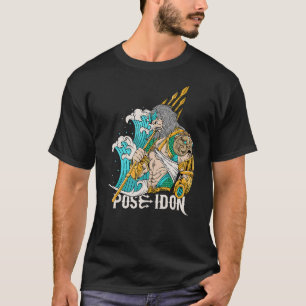 Cool Poseidon God van het Zee in het oude Griekse T-shirt
