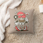 Cool Potted Mushroom Character Cartoon Kussen (Deken)
