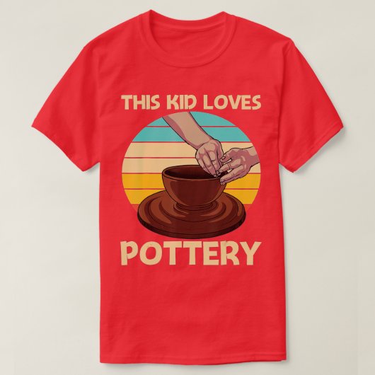 Cool Pottery Design For Kids Boys Pottery Ceramic  T-shirt (Design voorkant)