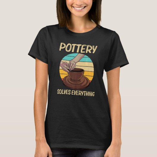 Cool Pottery For Men Women Pottery Ceramic Pot T-shirt (Voorkant)