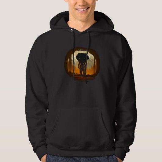 Cool prehistoric Elephant Hoodie (Voorkant)