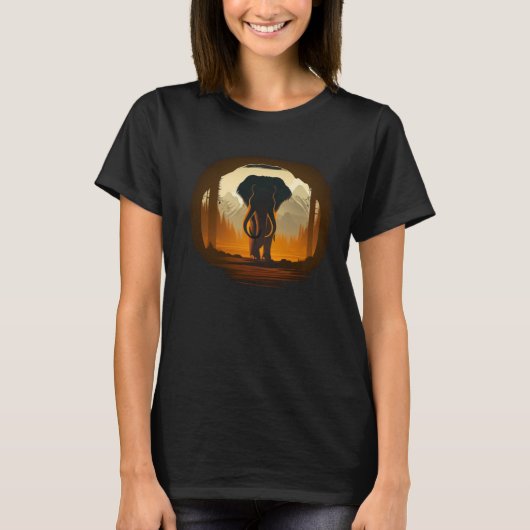 Cool prehistoric Elephant T-shirt (Voorkant)