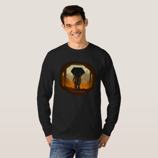 Cool prehistoric Elephant T-shirt (Voorkant volledig)