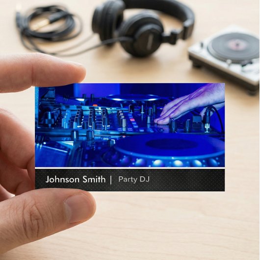 Cool Premium Metal - Platenspeler Scratching Music Visitekaartje