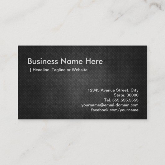 Cool Premium Metal - Platenspeler Scratching Music Visitekaartje (Achterkant)