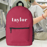 Cool Preppy Pink Modern Minimalistisch Trendy Cust Bedrukte Rugzak<br><div class="desc">Introductie van de Cool Preppy Pink Modern Minimalist Trendy gepersonaliseerde geprinte rugzak, een veelzijdig en stijlvol accessoire ontworpen voor verschillende doeleinden. Deze rugzak is een ideale keuze voor back-to-school benodigdheden en biedt een persoonlijke touch die zowel voor studenten als docenten geschikt is. De optie om een naam op te nemen...</div>
