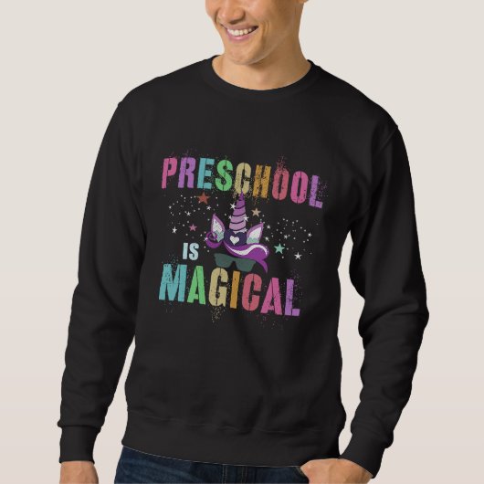 Cool PRESCHOOL IS MAGICAL PreK I'm Unicorn Teacher Trui (Voorkant)
