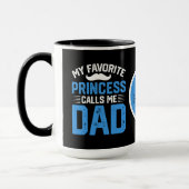 Cool Princess Papa voeg monogram toe Mok (Links)