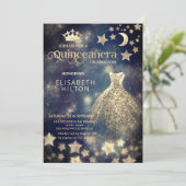 Cool prinses hemelse jurk maan sterren kaart (Staand voorkant)