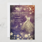 Cool prinses hemelse jurk maan sterren kaart (Voorkant)