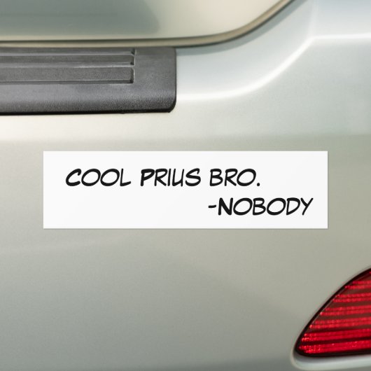 Cool Prius bumber sticker (Op auto)