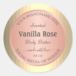 Cool Product Verpakkingslabels Roos Gold Effect Ronde Sticker