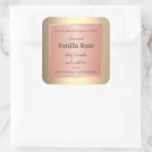 Cool Product Verpakkingslabels Roos Gold Effect Vierkante Sticker (Tas)