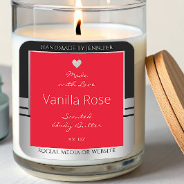 Cool Product Verpakkingslabels Zwart Zilver en Roo Vierkante Sticker