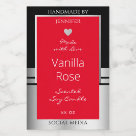 Cool Product Verpakkingslabels Zwart Zilver en Roo Voedselcontainer Etiket