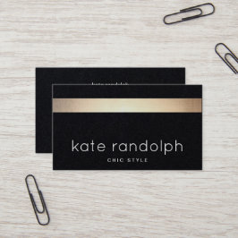 Cool Professional Gold Black Striped Visitekaartje