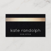 Cool Professional Gold Black Striped Visitekaartje (Voorkant)