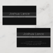 Cool Professional Grijs en Zwart Strepen Visitekaartje (Voorkant / Achterkant)