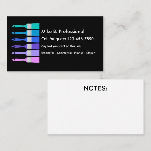 Cool Professional House Painter Visitekaartje (Voorkant / Achterkant)