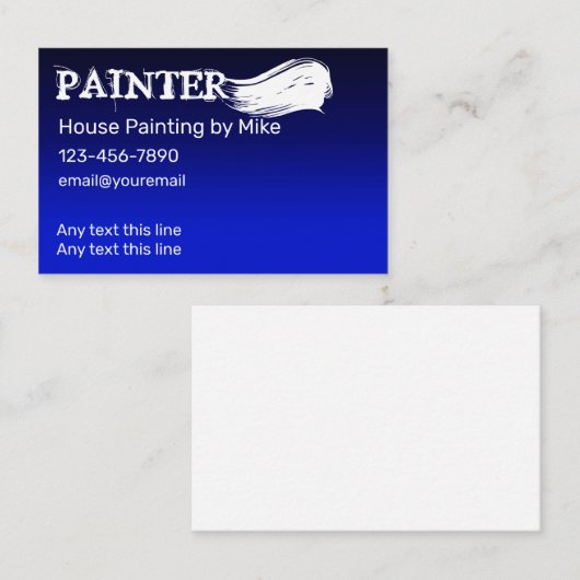 Cool Professional Painter Visitekaartje (Voorkant / Achterkant)