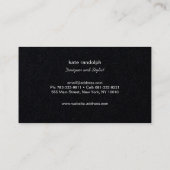 Cool Professioneel Roos Goud Zwart Strepen Visitekaartje (Achterkant)