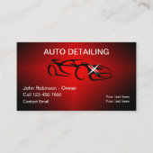 Cool Professionele Auto Detailing Visitekaartjes (Voorkant)