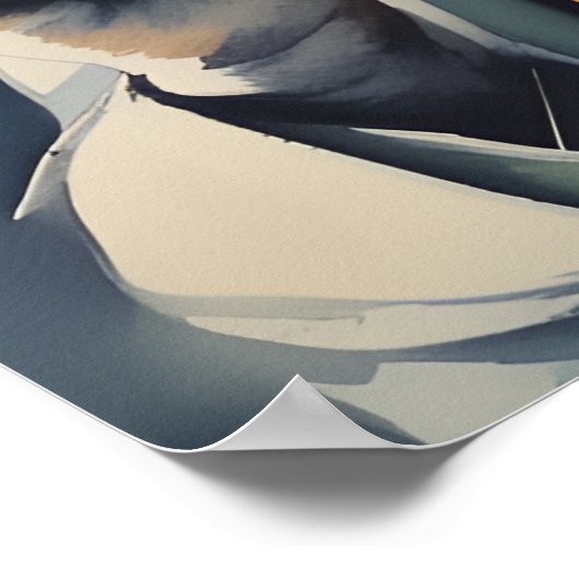 Cool Professor Kat Wall Art, Sigaar Roken Kat Poster (Hoek)