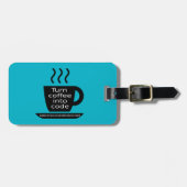 Cool Programmer Geek Coffee Addication Bagagelabel (Voorkant horizontaal)