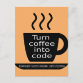 Cool Programmer Geek Coffee Addication Briefkaart (Voorkant)