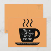 Cool Programmer Geek Coffee Addication Briefkaart (Voorkant / Achterkant)