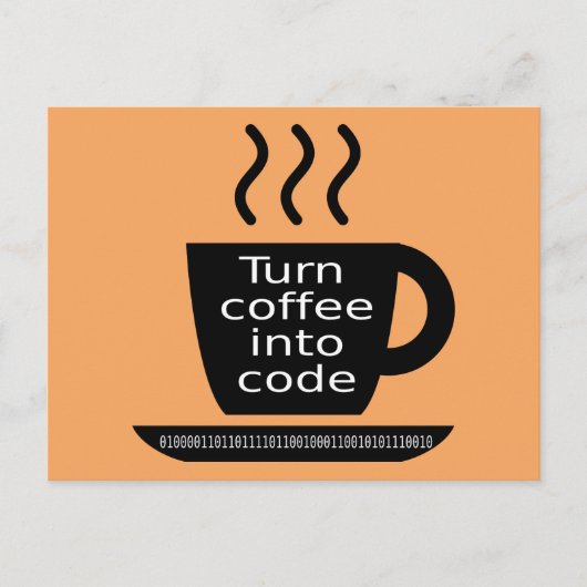 Cool Programmer Geek Coffee Addication Briefkaart (Voorkant)