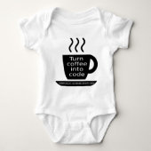 Cool Programmer Geek Coffee Addication Romper (Voorkant)