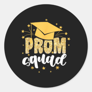 Cool Prom Squad 2025 Prom Graduation Party Matchin Ronde Sticker