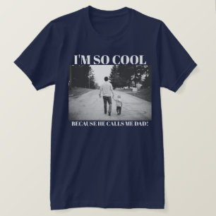 Cool Proud Dad Custom Photo Shirt